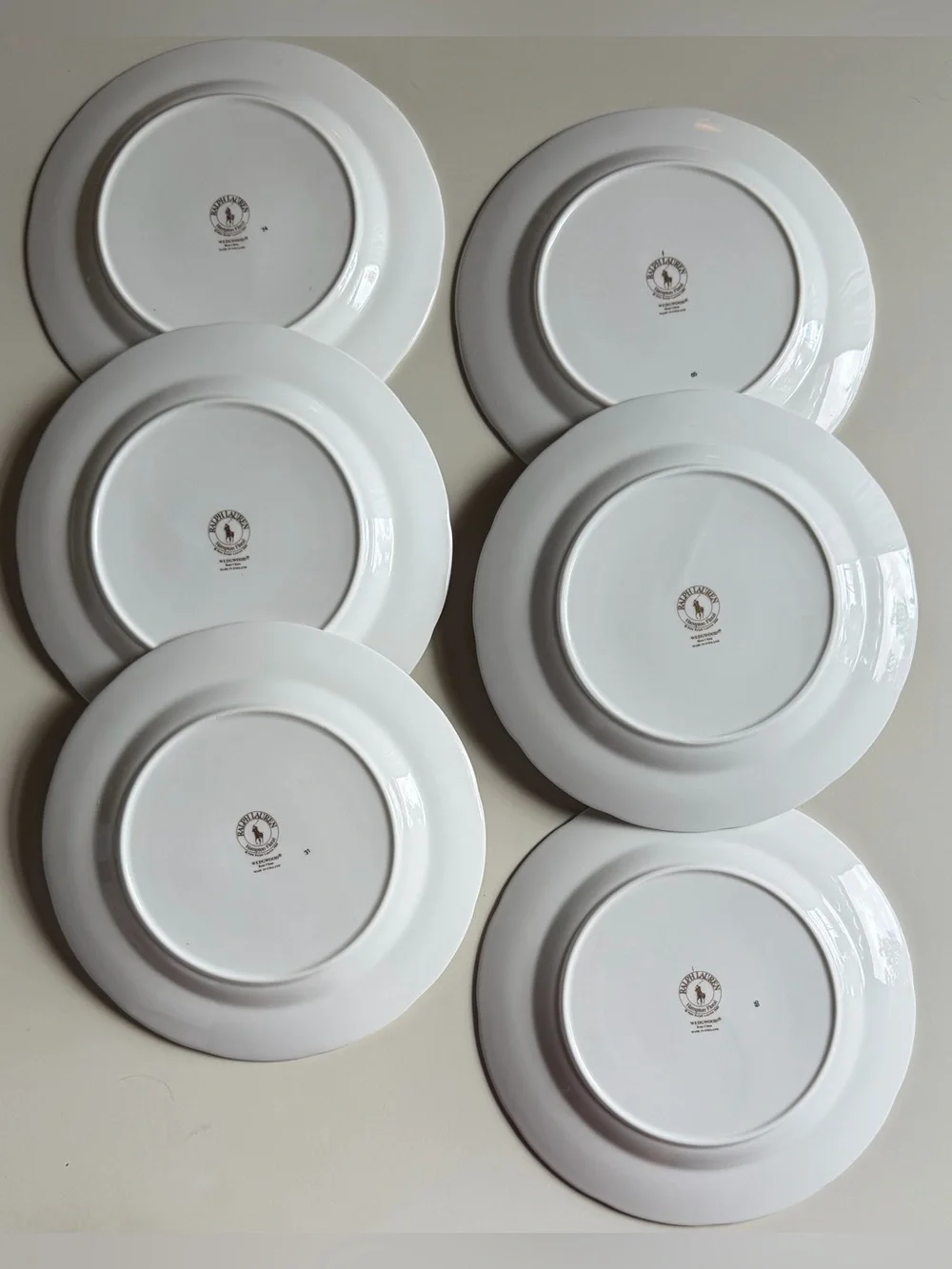Ralph Lauren Hampton Floral Wedgwood Bone China Plates Set of 6